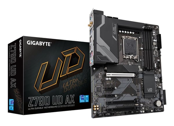 Gigabyte Z790 UD AX - 1.0 - hovedkort - ATX - LGA1700-sokkel - Z790 Chipset - USB-C Gen1, USB 3.2 Gen 1, USB 3.2 Gen 2, USB-C Gen 2x2 - 2.5 Gigabit...