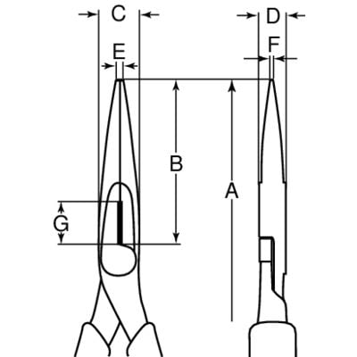 Bahco 2430 G-140 IP, 1,42 cm, 3,3 cm, 7,5 mm, Polypropeeni (PP), Terästä, Termoplastinen, Musta, Oranssi, 140 mm