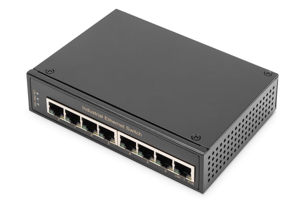 DIGITUS DN-651108 - Switch - industriell, gigabit - ohanterad - 8 x 10/100/1000 - DIN-skenmonterbar