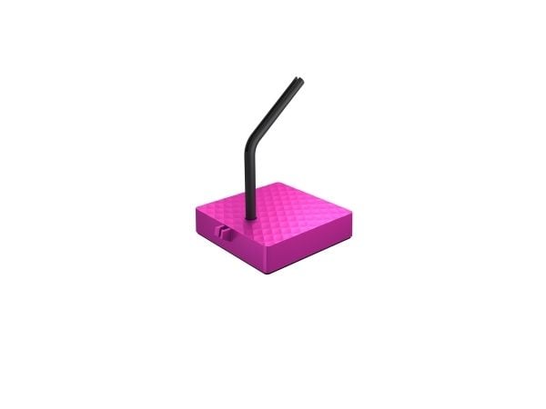 Xtrfy B4, kabelholder, skrivebord, metall, gummi, silikon, rosa