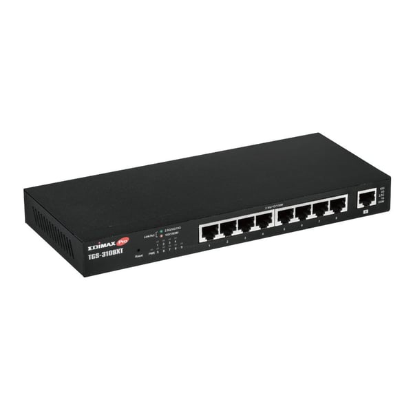 Edimax Pro TGS-3109XT - Switch - web - smart - 8 x 2.5GBase-T + 1 x 10GBase-X - stasjonær, veggmonterbar - for Edimax TGS-3109PLX, TGS-3109XT, TGS-...