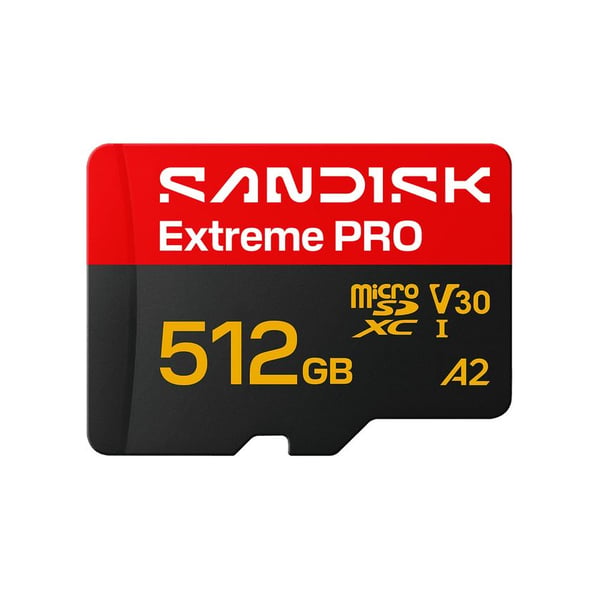 SanDisk Extreme PRO - Flashminnekort (SD-adapter inkludert) - 512 GB - A2 / Video Class V30 / UHS-I U3 - microSDXC UHS-I