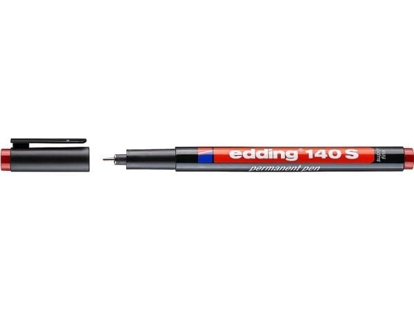 Edding 4-140002, Röd, Extra Fin, Svart, Plast, Rund, 0,3 mm