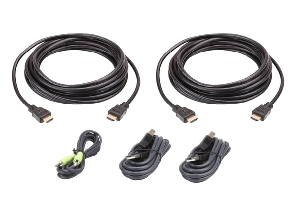 ATEN - Kabelsett for video / lyd / data - TAA-samsvar - 3 m - for ATEN CS1142H, CS1142H4C, CS1144H, CS1144H4C, CS1148H