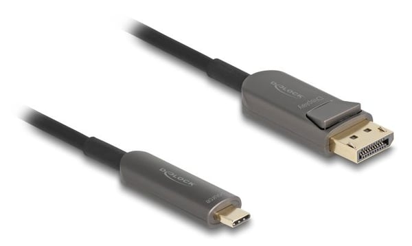 Delock - Adapterkabel - USB-C (hane) till DisplayPort (hane) - USB4 / Thunderbolt 3 / DisplayPort 2.1 - 10 m - halogenfri, Active Optical Cable (AO...