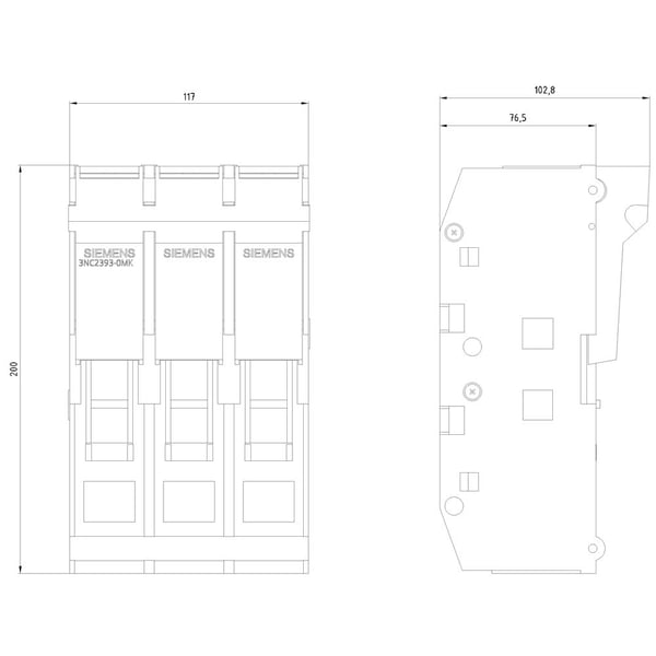 Siemens 3NC2393-0MK, IP20, 1 styck, 1,45 kg, 205 mm, 165 mm, 105 mm