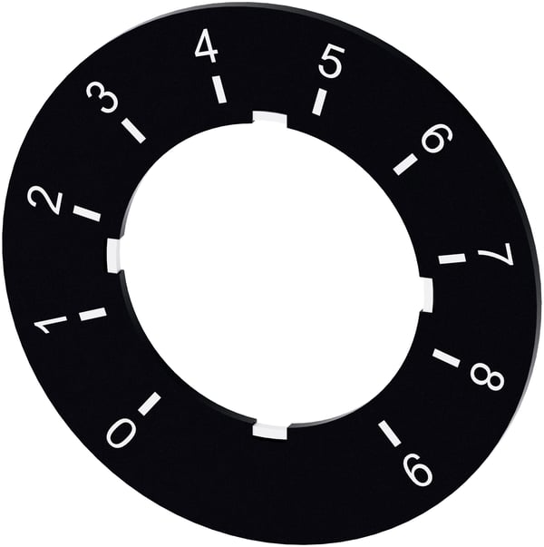 Siemens 3SU1900-0BG16-0RT0 Riktningsskylt Rund (Ø) 40 mm 0-9 Svart, vit 10 st