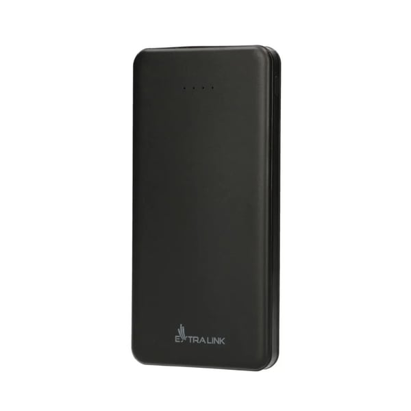 Extralink EPB-078B - Powerbank - 10000 mAh - 2,1 A - 2 utgångskontakter (USB) - svart