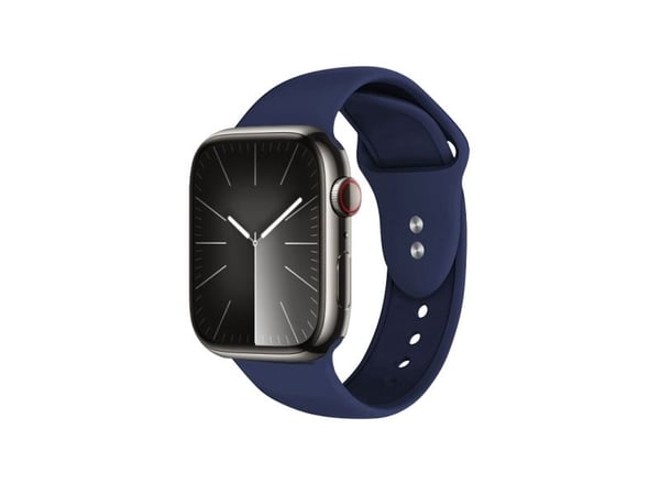 Crong CRG-44LQB-MBL, Klockarmband, Apple, Apple Watch 42/44/45/49mm, Silikon, Metallisk