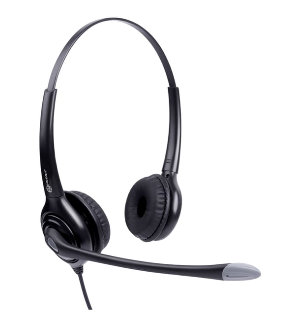Geemarc Telecom CLA3 A-USB, Koblet med ledninger (ikke trådløs), Hodesett, Sort