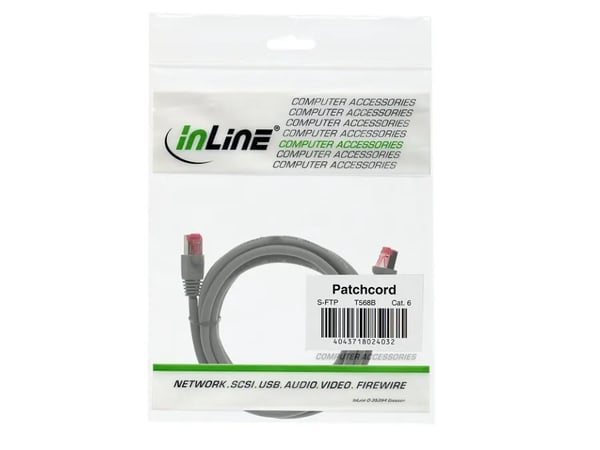 InLine 1m S-STP/PiMF Kat. 6,1m, Cat6, S/FTP (S-STP), RJ-45, RJ-45