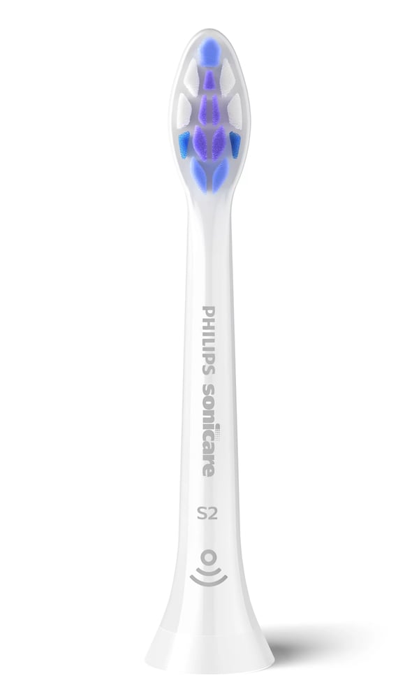 Philips Sonicare S2 Sensitive HX6056 - Utskiftningsbørstehode - for tannbørste - hvit (en pakke 6)