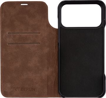 JT BERLIN BookCase Tegel, Lommebok-etui, Apple, iPhone 17 Pro Max, 17,5 cm (6.9"), Konjakkfarget
