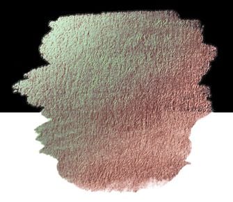 FINETEC® Premium flip-flop akvarellfargepalette | Golden Green/Pink