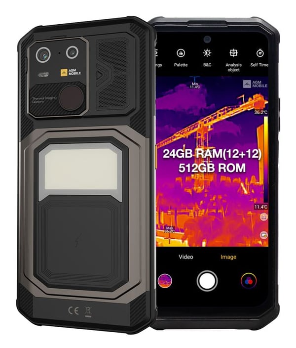 AGM G3 PRO, 17,1 cm (6,72"), 12 GB, 512 GB, 64 MP, Android 15, Sort