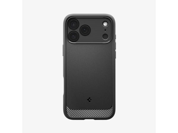 Spigen Rugged Armor - Beskyttende deksel for mobiltelefon - MagSafe-samsvar - termoplast-polyuretan (TPU), skumplast - matt svart - for Apple iPhon...