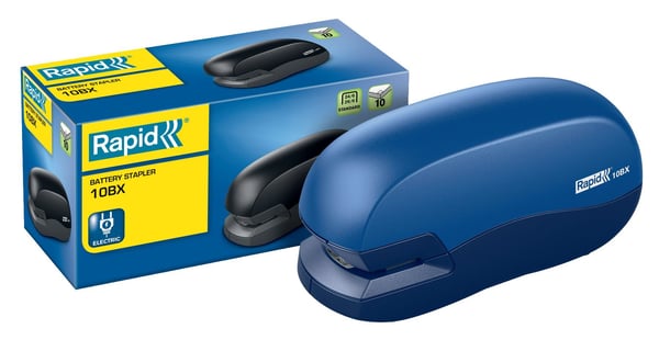Elektrisk stiftemaskin Rapid 10BX, kontaktløs, med batteri - for 10 ark