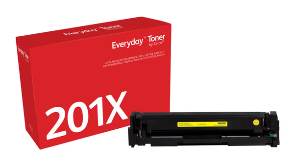 EverydayTM Keltainen Toner by compatible with HP 201X (CF402X), High capacity, 2300 sivua, 2300 sivua, Keltainen, 1 kpl