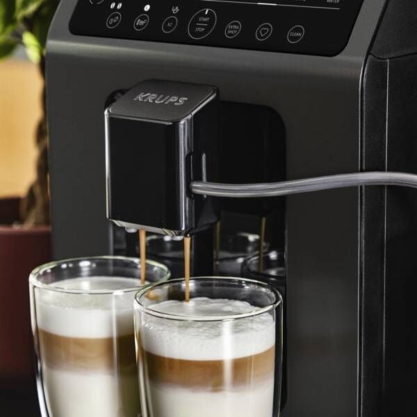 Krups Evidence EA89Z, Espressomaskin, 2,3 l, Kaffebönor, Inbyggd kvarn, Svart