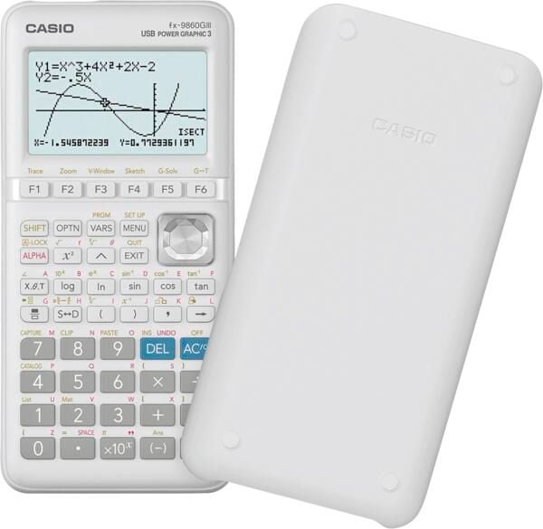 Casio FX-9860GIII, Tasku, Graafinen laskin, Flash, USB-portti, Akku, Valkoinen