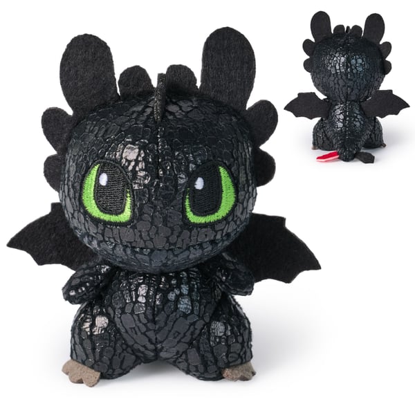 DRAGONS Plysj leketøy, 7,6 cm