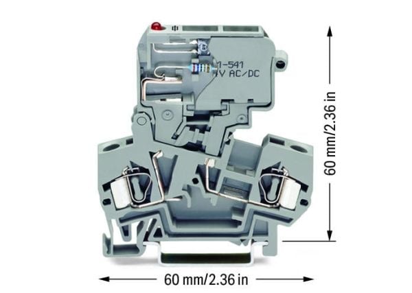 Wago sikringsklemme 4mm2 grå 10A 5x 20mm (281-611/281-541)