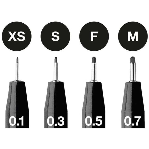 FABER-CASTELL 167115 - Sort - Multi - Sort - Vannbasert blekk - 4 stk.