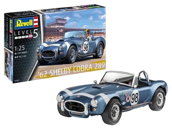 Revell 07669, Modellbil, rallybil, Monteringssats, 1:25, Shelby Cobra 289, Alla, Plast