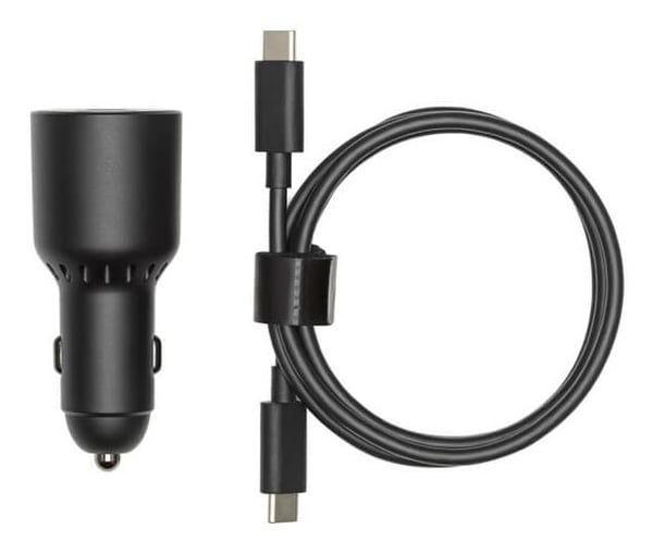 DJI CCX260-65 - Bilstrømadapter - 65 watt - 5 A - PD - 2 utgangskontakter (USB-C, USB) - på kabel: USB-C