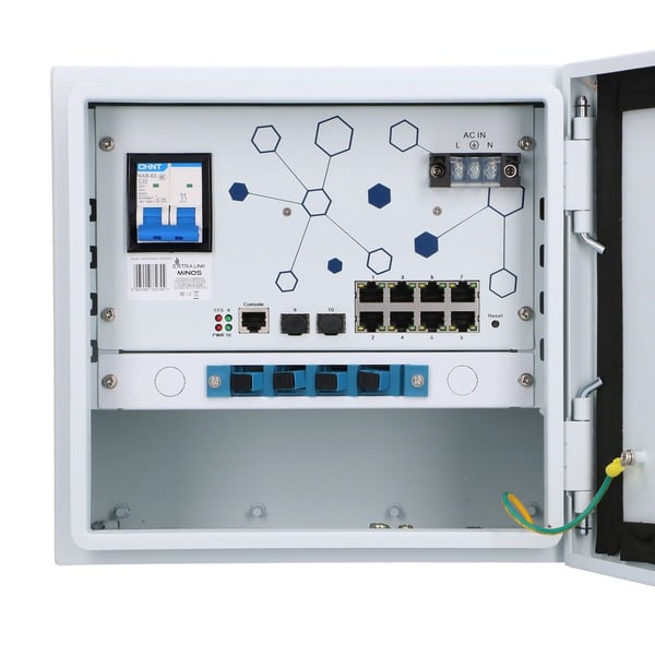 Extralink Minos utendørs PoE-switch 8x RJ45 1000 Mb/s, 2x SFP, 200 W EX.32794