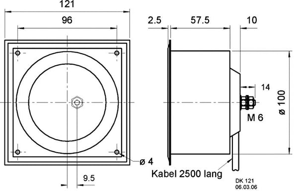 Visaton VS-DK121, 1.0 kanaler, 10 W, 570 – 4400 Hz, 8 O, Sort