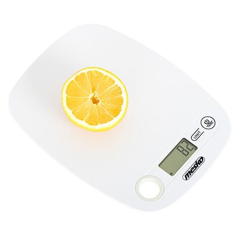 Mesko Home MS 3159w, Elektronisk kjøkkenvekt, 5 kg, 1 g, Hvit, Benkeplate, Oval