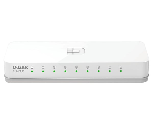 D-Link DES 1008C - Switch - ikke-styrt - 8 x 10/100