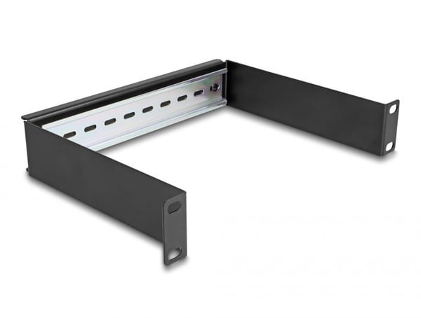 Delock - DIN-skinnepanel - svart - 1U - 10"