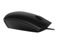 Dell MS116 - Mus - optisk - 2 knapper - kablet - USB - svart