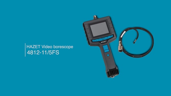 HD-videoendoskooppi 4812-11/5FS, 5-osainen setti (harmaa, SD-kortti 32 GB, etu- ja sivukamera)