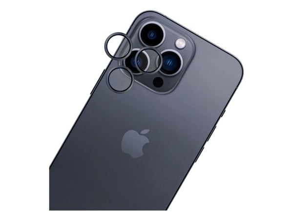 3MK HARDY Lens Protection Pro, iPhone, iPhone 15 Pro Max, Reptålig, Splitterskyddad, Svart, Transparent, 1 styck