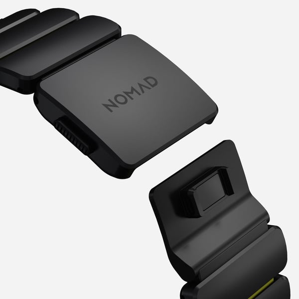 Nomad Stratos Band, Band, Smartwatch, Svart, Apple, Ultra 1-11 and SE, Titan