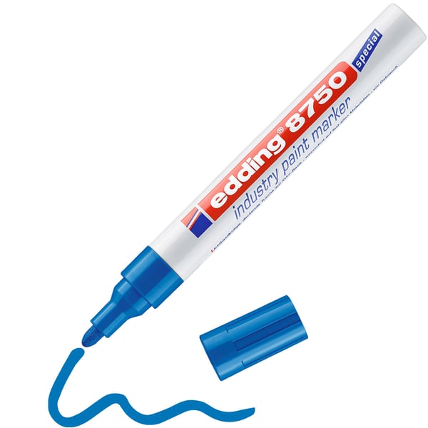 edding 8750 industry paint - Markering - permanent - blå - pigmentbläck - 2-4 mm