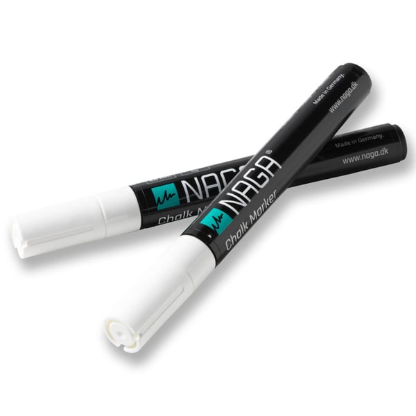 Chalkmarker NAGA hvid 4,5 mm - til glastavler - (2 stk.)