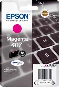 Epson 407 - 20.3 ml - L-storlek - magenta - original - bläckpatron - för WorkForce Pro WF-4745, WF-4745DTWF
