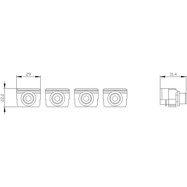 Siemens 3VA9214-0QA00 tilbehør til effektkontakt, 1 stk (B x H x D) 29 x 22,2 x 31,4 mm