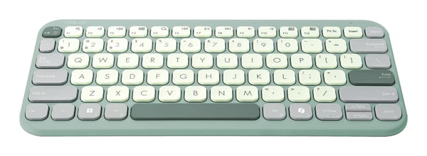 ASUS Marshmallow KW100 - Tastatur - 75% - compact - trådløs - Bluetooth 5.0 LE - green tea latte