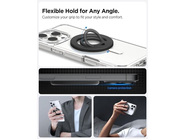 Spigen Dual Pop (MagFit), O-ring, Svart, Silikon, Apple, iPhone 16 / 16 Plus / 16 Pro / 16 Pro Max (2024) iPhone 15 / 15 Plus / 15 Pro / 15 Pro Max...