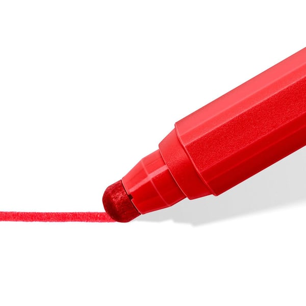 STAEDTLER Noris junior kuitukärkikynät, 6 kpl laatikko, vesipohjainen muste, pestävä, viivan leveys: 2,5 mm, - 1 kpl (329 C6)