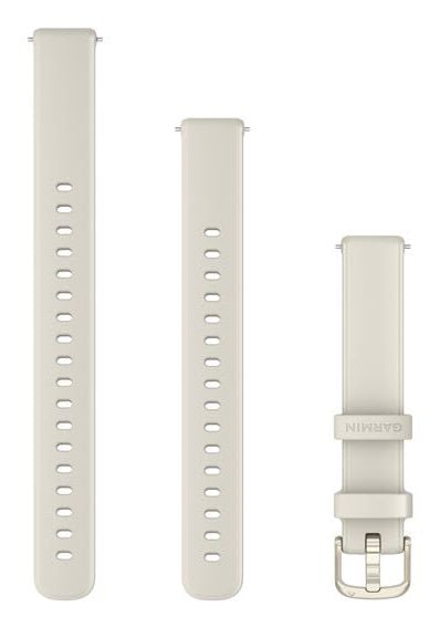 "Garmin Lily 2 Armband, 14 mm, benfärgad silikon, beslag i mångguld