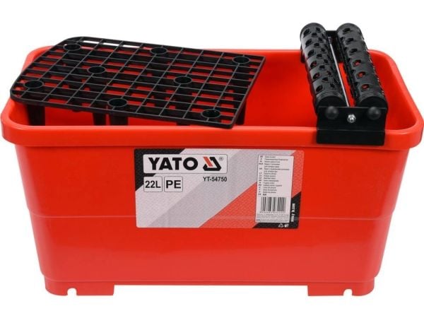 Yato YT-54750, Rakennusämpäri, Suorakulmainen, Polypropeeni, Punainen, 22 L