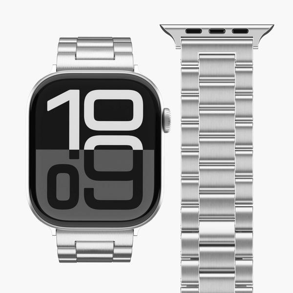 Vonmählen Link Bracelet 2, Hihna, Älykello, Hopea, Apple, Apple Watch, Ruostumaton teräs