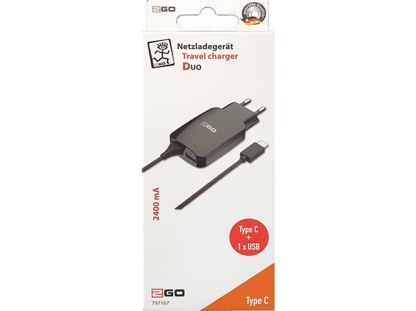 2GO 797167, Innendørs, AC, 5 V, 1,4 m, Sort