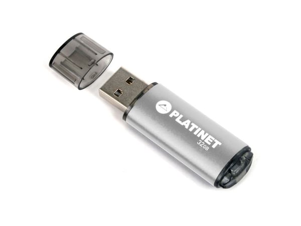 PLATINET - USB-flashstasjon - 32 GB - USB 2.0 - sølv